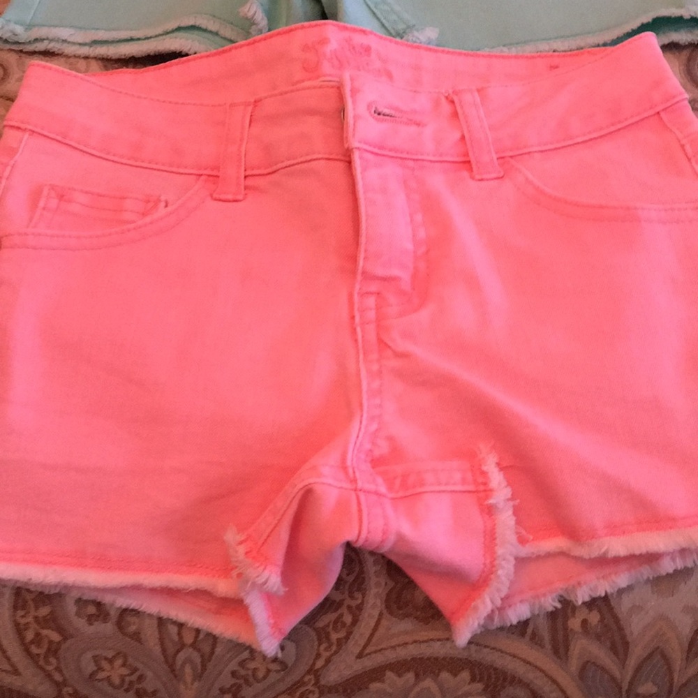 ALL THREE pairs of girls Justice denim shorts